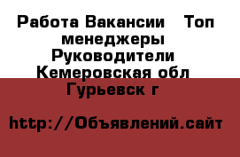 Работа Вакансии - Топ-менеджеры, Руководители. Кемеровская обл.,Гурьевск г.